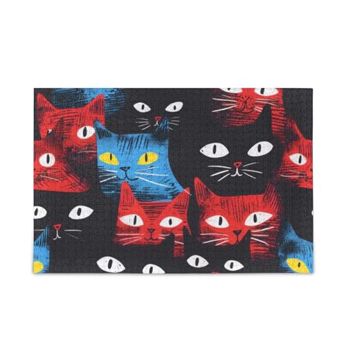 xigua Abstrakte bunte Katzen, Puzzle, 1000 Teile, Holzpuzzle für Familienspiele, geeignet für Jugendliche und Erwachsene xigua Abstrakte bunte Katzen, Puzzle, 1000 Teile, Holzpuzzle für Familienspiele, geeignet für Jugendliche und Erwachsene von xigua