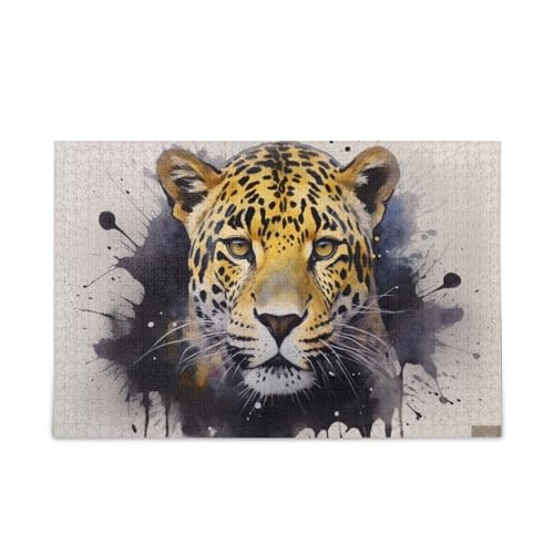 xigua Aquarell Jaguar Puzzle 500 Teile - Holzpuzzle für Familienspiele - Geeignet für Jugendliche und Erwachsene xigua Aquarell Jaguar Puzzle 500 Teile - Holzpuzzle für Familienspiele - Geeignet für Jugendliche und Erwachsene von xigua