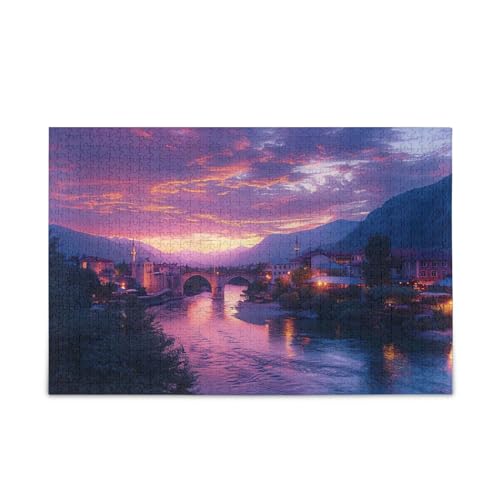 xigua City Colorful Sky Puzzle 500 Teile - Holzpuzzle für Familienspiele - Geeignet für Jugendliche und Erwachsene xigua City Colorful Sky Puzzle 500 Teile - Holzpuzzle für Familienspiele - Geeignet für Jugendliche und Erwachsene von xigua