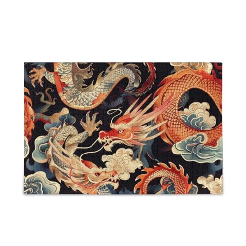 xigua Drachenmuster Puzzle 500 Teile - Holzpuzzle für Familienspiele - Geeignet für Jugendliche und Erwachsene xigua Drachenmuster Puzzle 500 Teile - Holzpuzzle für Familienspiele - Geeignet für Jugendliche und Erwachsene von xigua