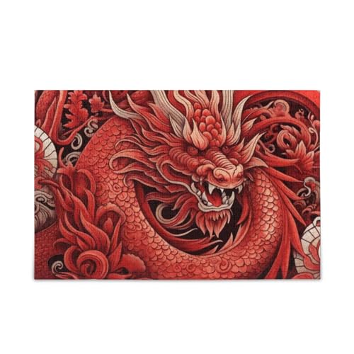 xigua Drachenmuster Rot Puzzle 1000 Teile Holzpuzzle für Familienspiele Geeignet für Jugendliche und Erwachsene xigua Drachenmuster Rot Puzzle 1000 Teile Holzpuzzle für Familienspiele Geeignet für Jugendliche und Erwachsene von xigua