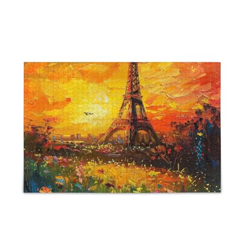 xigua Eiffelturm Malerei Puzzle 500 Teile - Holzpuzzle für Familienspiele - Geeignet für Jugendliche und Erwachsene xigua Eiffelturm Malerei Puzzle 500 Teile - Holzpuzzle für Familienspiele - Geeignet für Jugendliche und Erwachsene von xigua