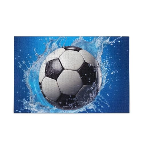 xigua Fußball Muster Puzzle 1000 Teile - Holzpuzzle für Familienspiele - Geeignet für Jugendliche und Erwachsene von xigua