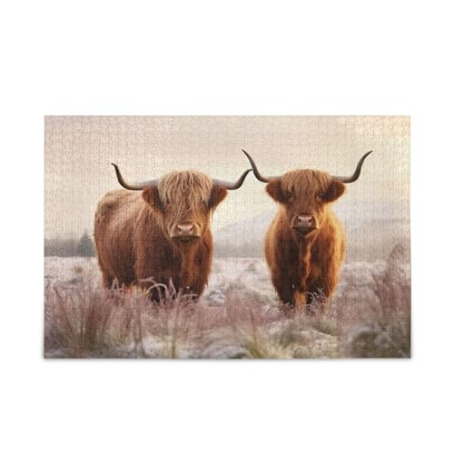 xigua Highland Cattle Puzzle 1000 Teile - Holzpuzzle für Familienspiele - Geeignet für Jugendliche und Erwachsene xigua Highland Cattle Puzzle 1000 Teile - Holzpuzzle für Familienspiele - Geeignet für Jugendliche und Erwachsene von xigua