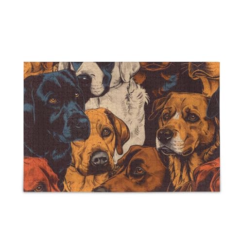 xigua Hunde Muster Puzzle 1000 Teile - Holzpuzzle für Familienspiele - Geeignet für Jugendliche und Erwachsene xigua Hunde Muster Puzzle 1000 Teile - Holzpuzzle für Familienspiele - Geeignet für Jugendliche und Erwachsene von xigua