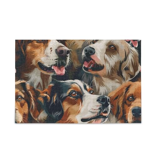 xigua Hunde Muster Puzzle 500 Teile - Holzpuzzle für Familienspiele - Geeignet für Jugendliche und Erwachsene xigua Hunde Muster Puzzle 500 Teile - Holzpuzzle für Familienspiele - Geeignet für Jugendliche und Erwachsene von xigua