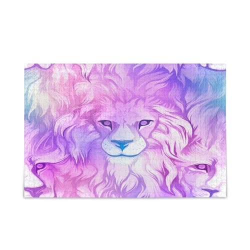 xigua Lila Löwenkopf Puzzle 500 Teile - Holzpuzzle für Familienspiele - Geeignet für Jugendliche und Erwachsene xigua Lila Löwenkopf Puzzle 500 Teile - Holzpuzzle für Familienspiele - Geeignet für Jugendliche und Erwachsene von xigua