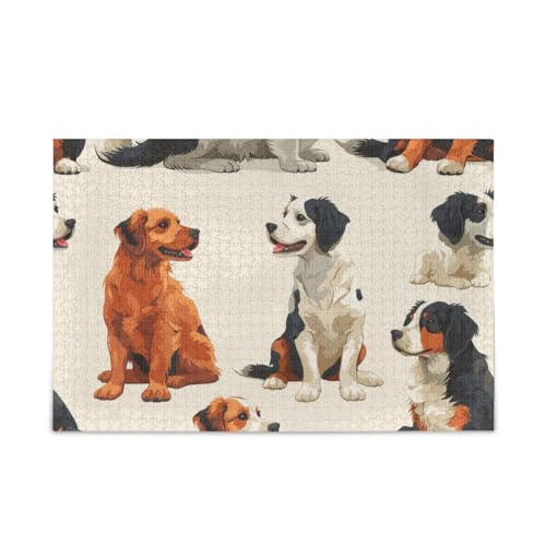 xigua Niedliche Hunde Muster Puzzle 1000 Teile - Holzpuzzle für Familienspiele - Geeignet für Jugendliche und Erwachsene xigua Niedliche Hunde Muster Puzzle 1000 Teile - Holzpuzzle für Familienspiele - Geeignet für Jugendliche und Erwachsene von xigua