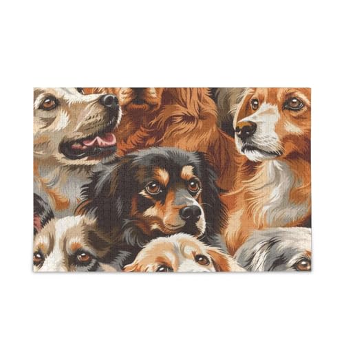 xigua Niedliches Hundemuster-Puzzle 500 Teile - Holzpuzzle für Familienspiele - Geeignet für Jugendliche und Erwachsene xigua Niedliches Hundemuster-Puzzle 500 Teile - Holzpuzzle für Familienspiele - Geeignet für Jugendliche und Erwachsene von xigua