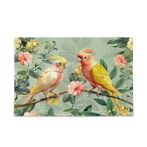 xigua Nymphensittiche mit Blumen Puzzle 1000 Teile - Holzpuzzle für Familienspiele - Geeignet für Jugendliche und Erwachsene xigua Nymphensittiche mit Blumen Puzzle 1000 Teile - Holzpuzzle für Familienspiele - Geeignet für Jugendliche und Erwachsene von xigua