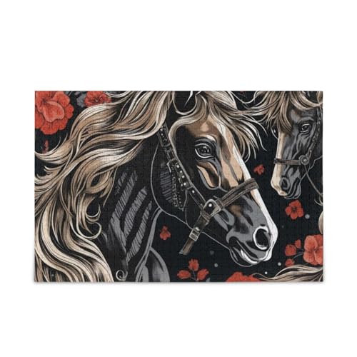 xigua Pferd mit Blume Puzzle 1000 Teile - Holzpuzzle für Familienspiele - Geeignet für Jugendliche und Erwachsene xigua Pferd mit Blume Puzzle 1000 Teile - Holzpuzzle für Familienspiele - Geeignet für Jugendliche und Erwachsene von xigua