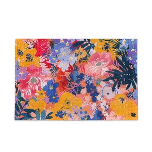xigua Puzzle mit Blumendruck, 1000 Teile, Holzpuzzle für Familienspiele, geeignet für Jugendliche und Erwachsene xigua Puzzle mit Blumendruck, 1000 Teile, Holzpuzzle für Familienspiele, geeignet für Jugendliche und Erwachsene von xigua
