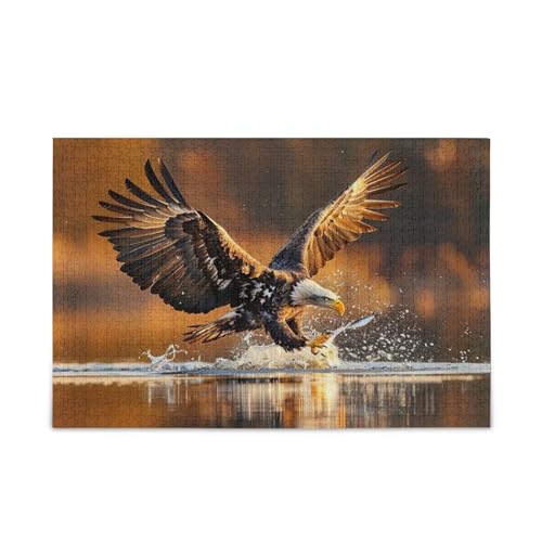 xigua Raubfalkenmuster Puzzle 1000 Teile - Holzpuzzle für Familienspiele - Geeignet für Jugendliche und Erwachsene von xigua