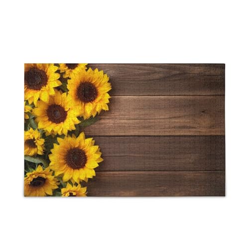 xigua Sonnenblumen auf Holzpuzzle 1000 Teile - Holzpuzzle für Familienspiele - Geeignet für Jugendliche und Erwachsene xigua Sonnenblumen auf Holzpuzzle 1000 Teile - Holzpuzzle für Familienspiele - Geeignet für Jugendliche und Erwachsene von xigua