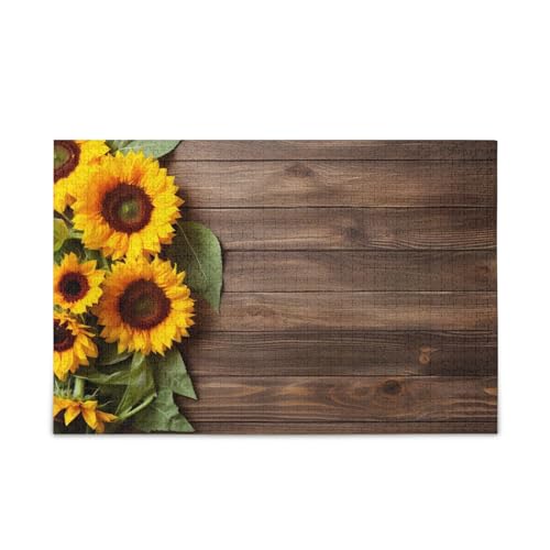 xigua Sonnenblumen auf Holzpuzzle 1000 Teile - Holzpuzzle für Familienspiele - Geeignet für Jugendliche und Erwachsene xigua Sonnenblumen auf Holzpuzzle 1000 Teile - Holzpuzzle für Familienspiele - Geeignet für Jugendliche und Erwachsene von xigua