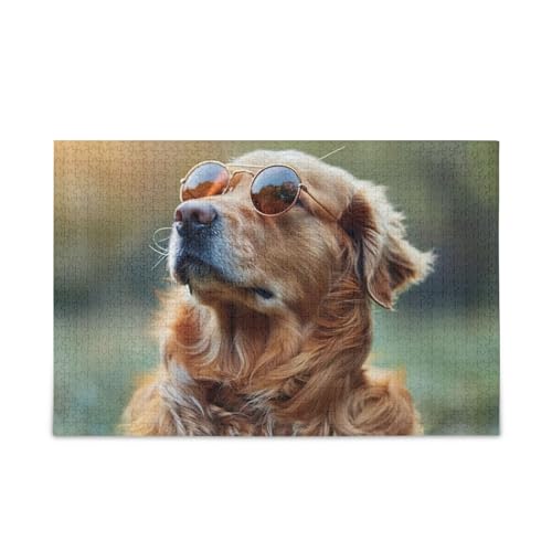 xigua Sonnenbrille Hund Muster Puzzle 500 Teile - Holzpuzzle für Familienspiele - Geeignet für Jugendliche und Erwachsene xigua Sonnenbrille Hund Muster Puzzle 500 Teile - Holzpuzzle für Familienspiele - Geeignet für Jugendliche und Erwachsene von xigua