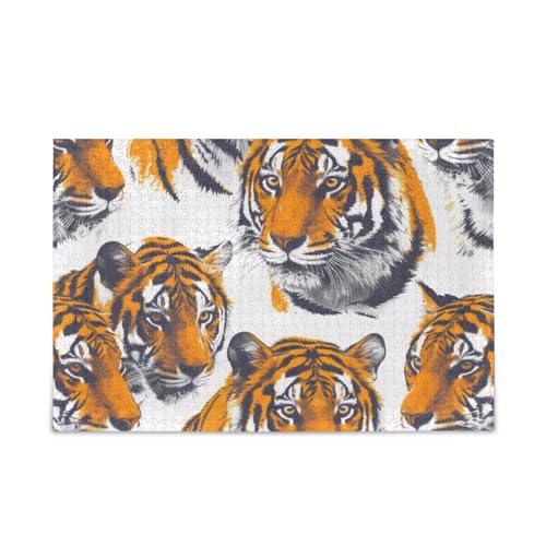 xigua Tiger Muster Puzzle 1000 Teile - Holzpuzzle für Familienspiele - Geeignet für Jugendliche und Erwachsene xigua Tiger Muster Puzzle 1000 Teile - Holzpuzzle für Familienspiele - Geeignet für Jugendliche und Erwachsene von xigua