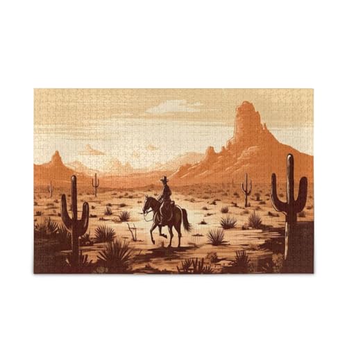 xigua Vintage Western Cowboy Puzzle 1000 Teile Holzpuzzle für Familienspiele Geeignet für Jugendliche und Erwachsene xigua Vintage Western Cowboy Puzzle 1000 Teile Holzpuzzle für Familienspiele Geeignet für Jugendliche und Erwachsene von xigua