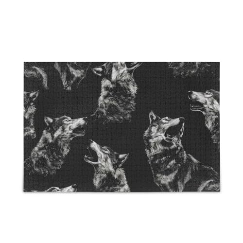 xigua Wölfe Schwarz Puzzle 1000 Teile - Holzpuzzle für Familienspiele - Geeignet für Jugendliche und Erwachsene xigua Wölfe Schwarz Puzzle 1000 Teile - Holzpuzzle für Familienspiele - Geeignet für Jugendliche und Erwachsene von xigua