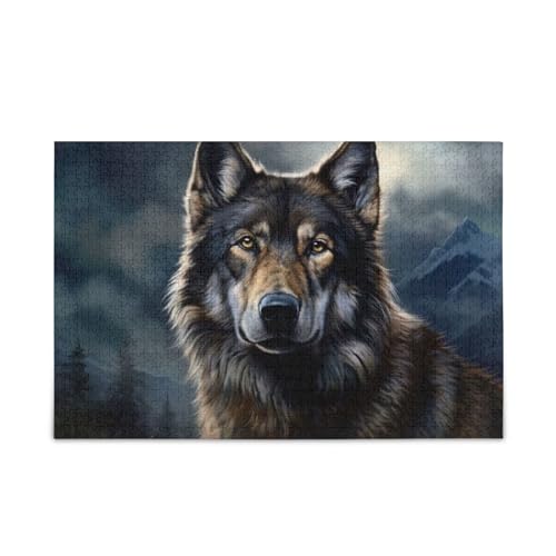 xigua Wunderschöner Wolf Puzzle 1000 Teile - Holzpuzzle für Familienspiele - Geeignet für Jugendliche und Erwachsene xigua Wunderschöner Wolf Puzzle 1000 Teile - Holzpuzzle für Familienspiele - Geeignet für Jugendliche und Erwachsene von xigua