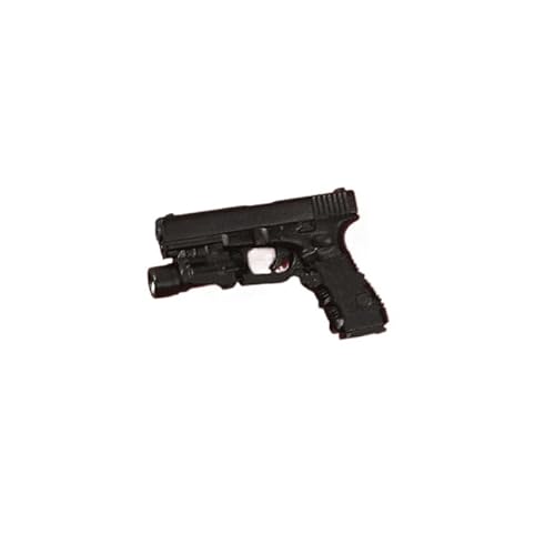 Soldier Waffen-Pistolenmodell im Maßstab 1:12, nicht von echten Menschen für 15,2 cm große Puppe verwendet (schwarz mit Taschenlampe) von ximitoy