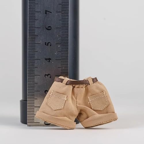 ximitoy (ONLY Clothes) Romankey 1/12 Enge kurze T-Shirt-Shorts + Gürtel für 15,2 cm Damen (Khaki-Shorts) von ximitoy