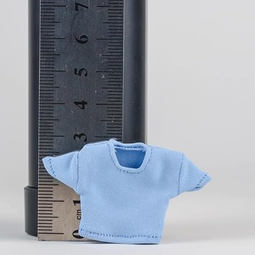 ximitoy (ONLY Clothes) Romankey 1/12 Enge kurze T-Shirt-Shorts + Gürtel für 15,2 cm Damen (blaues T-Shirt) von ximitoy