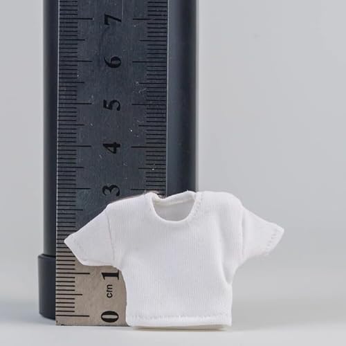 ximitoy (ONLY Clothes) Romankey 1/12 Enge kurze T-Shirt-Shorts + Gürtel für 15,2 cm Damen (weißes T-Shirt) von ximitoy