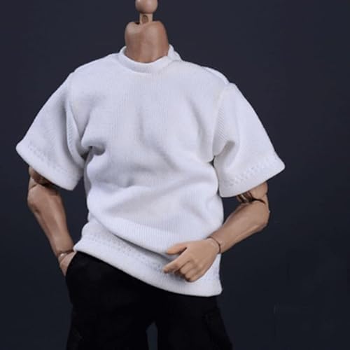 ximitoy 1/12 Soldat Weiß Casual Trendy T-Shirt Modell für 15,2 cm Männer (ohne Figur) von ximitoy