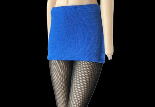 ximitoy 1/6 Scale Soldier Elastic Skinny Bottoming Skirt Mini Skirt Wrap Skirt Model (Blue) von ximitoy