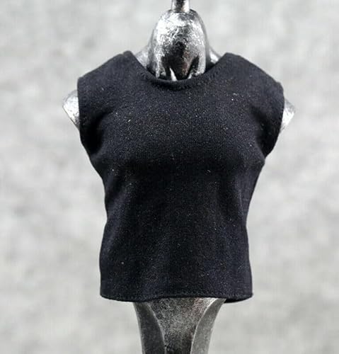 ximitoy 1/6 Skala Männer Schwarz Ärmellos T-Shirt Weste Modell für 12 "Männliche Figur Puppe von ximitoy
