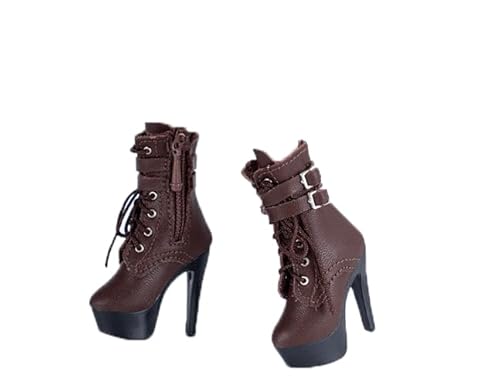 ximitoy 1/6th Weibliche Soldat Hohle High-Heels Schuhe Stiefel für 12-Zoll-Figur (Braun B) von ximitoy