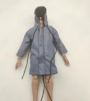 ximitoy 1:12 Scale Male Soldier Hooded Jacket Coat Model for 15.2 cm Figure (Grey) von ximitoy