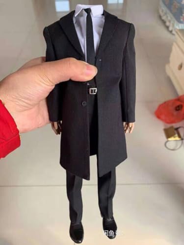 ximitoy 1:6th Schwarzer Mantel Anzug Set für 30,5 cm Männer (ohne Figur) von ximitoy