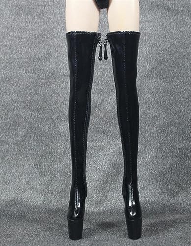 ximitoy Hate Tiangao Damenstiefel, 1/6-Maßstab, super hoher Reißverschluss, Modell für 30,5 cm Körper (schwarz) von ximitoy