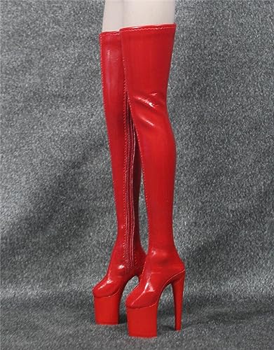 ximitoy Hate Tiangao Damenstiefel, 1:6, Superhoher Reißverschluss, Modell für 30,5 cm Körper, Rot ximitoy Hate Tiangao Damenstiefel, 1:6, Superhoher Reißverschluss, Modell für 30,5 cm Körper, Rot von ximitoy