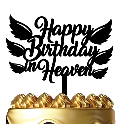 Happy Heavenly Birthday Cake Topper Beerdigung Kuchen Dekorationen Happy Birthday in Heaven Cake Topper für Geburtstag Jahrestag Beerdigung Party Supplies Happy Heavenly Birthday Cake Topper Beerdigung Kuchen Dekorationen Happy Birthday in Heaven Cake Topper für Geburtstag Jahrestag Beerdigung Party Supplies von ximoogoooz