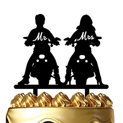 Motorrad-Hochzeitstortenaufsatz, Ride with Me Forever, lustiger Mr & Mrs-Kuchenaufsatz für Hochzeit/Jahrestag/Brautparty, Party-Dekoration Motorrad-Hochzeitstortenaufsatz, Ride with Me Forever, lustiger Mr & Mrs-Kuchenaufsatz für Hochzeit/Jahrestag/Brautparty, Party-Dekoration von ximoogoooz