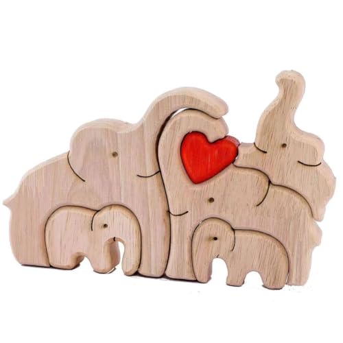 Personalisiertes Familien-Holzkunst-Puzzle, niedliche Elefanten-Familien-Holzpuzzles mit 2-7 Namen, für Geburtstag, Muttertag, Vatertag, Valentinstag Personalisiertes Familien-Holzkunst-Puzzle, niedliche Elefanten-Familien-Holzpuzzles mit 2-7 Namen, für Geburtstag, Muttertag, Vatertag, Valentinstag von xinhong