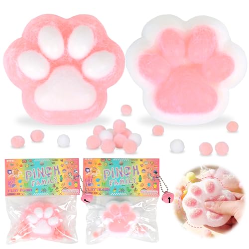2 Stück Cat Paw Squeeze Toy, Niedliches Weiches Zappelspielzeug Stressabbau Spielzeug Quetschen, Handgemachte Süße Katzenpfoten Quetschspielzeuge für Kinder und Erwachsene 2 Stück Cat Paw Squeeze Toy, Niedliches Weiches Zappelspielzeug Stressabbau Spielzeug Quetschen, Handgemachte Süße Katzenpfoten Quetschspielzeuge für Kinder und Erwachsene von xinrongda