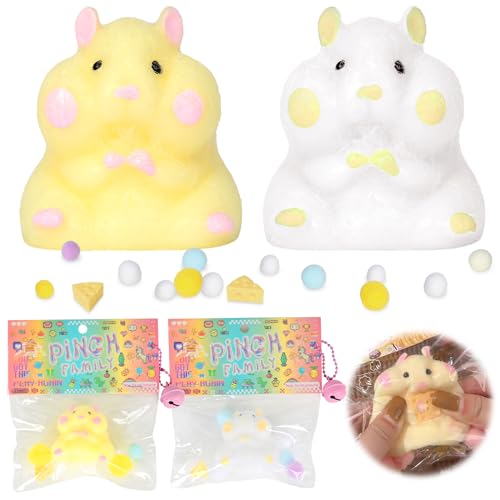 2 Stück Hamster Squishy Spielzeug, Mini Kawaii Hamster Fidget Spielzeug, Silikon Anti Stress Sensory Toys, Squishy Tiere Spielzeug Party Taschen Füller für Jungen Mädchen Geburtstag Geschenke 2 Stück Hamster Squishy Spielzeug, Mini Kawaii Hamster Fidget Spielzeug, Silikon Anti Stress Sensory Toys, Squishy Tiere Spielzeug Party Taschen Füller für Jungen Mädchen Geburtstag Geschenke von xinrongda