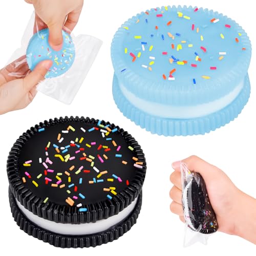 2 Stück Keks Stressabbau Spielzeug, Taba Squishy Squeeze Spielzeug, Ultraweiches Dekompressions Entlüftungsspielzeug, Weiches Quetschspielzeug, Anti Stress Spielzeug Für Geburtstag Und Party von xinrongda