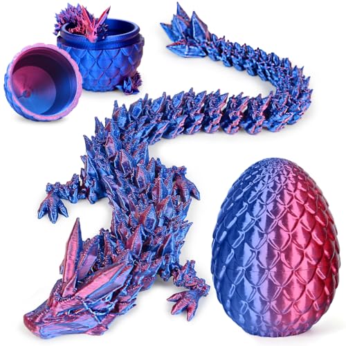 3D Gedrucktes Drachenei Geheimnisvolle Drachen Spielzeug, 3D Printed Dragon in Egg, Kristall Drache, Realistische Gedruckter Drachen Kristalldrachenspielzeug fur Home Desk Decor Ornament von xinrongda