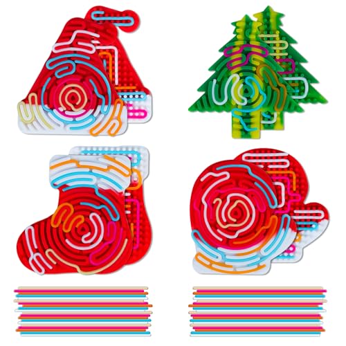 4PCS Sensorik Aktivität Board, Silikon Sensory Fidget Spiel Toys, Weihnachten Drücken Sie Peel Sensorisches Spielzeug zur Beruhigung, Angst, ADHS, Autismus,Fidget Board Beruhigung Spielzeug für Kinder 4PCS Sensorik Aktivität Board, Silikon Sensory Fidget Spiel Toys, Weihnachten Drücken Sie Peel Sensorisches Spielzeug zur Beruhigung, Angst, ADHS, Autismus,Fidget Board Beruhigung Spielzeug für Kinder von xinrongda