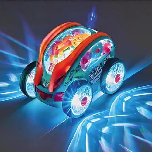 Auto-Spielzeug für 2 Jahre alte Jungen, Led Light Up Dynamic Gear-Powered Car für 3 Jahre alte Kinder, Transparente Elektrische Spielzeugautos mit blinkenden Lichtern Geschenke für 4 5 6 7 8 Jungen Auto-Spielzeug für 2 Jahre alte Jungen, Led Light Up Dynamic Gear-Powered Car für 3 Jahre alte Kinder, Transparente Elektrische Spielzeugautos mit blinkenden Lichtern Geschenke für 4 5 6 7 8 Jungen von xinrongda