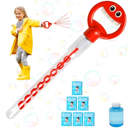 Bubble Wand Blower für Kinder, Lächelnde Gesicht Bubble Wand, 32 Löcher Blase Maschinen Stick Spielzeug, Kleinkinder im Freien Partyspielzeug Geburtstag Geschenk für 3 4 5 6 Jahre alte Mädchen Jungen von xinrongda