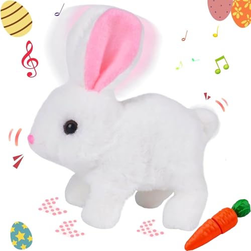xinrongda Hüpfendes Kaninchen Spielzeug, Osterhase Plüschtier, Elektronisches Haustier Plüschhasenspielzeug mit Geräuschen Bewegungen, Plüschhase für Ostern Weihnachtstag Geschenke xinrongda Hüpfendes Kaninchen Spielzeug, Osterhase Plüschtier, Elektronisches Haustier Plüschhasenspielzeug mit Geräuschen Bewegungen, Plüschhase für Ostern Weihnachtstag Geschenke von xinrongda