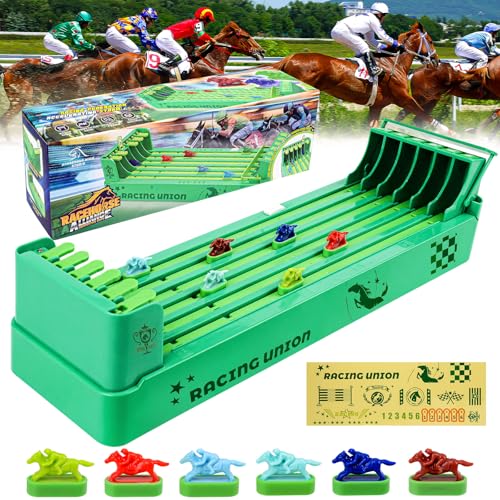 xinrongda Pferderennen Spiel Elektrisch, Horse Racing Game, Tabletop Pferde Spiele, Pferderennen Tischspiel Mit 6 Pferde für Familie Party Nacht Childrens Day Geburtstag Geschenk für Kinder von xinrongda