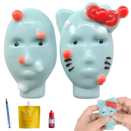 Pickel Ausdrücken Spiel, Pimple Popper Toy, Pickel Ausdrücke Spielzeug Lustiges Squeeze Spielzeug, Wiederverwendbar & Self-Filling Squeezed Anti-Stressfür Kinder Erwachsene von xinrongda