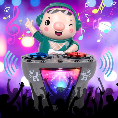 xinrongda DJ Elektrische Musik Tanzendes Schwein Spielzeug, DJ schwingendes Schweinchenspielzeug mit Musik und Lichte, Lustiges Musikspielzeug Für Kleinkinder (Schwein) von xinrongda